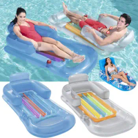 PVC Inflatable Floating Row Foldable Air Mattresses Swimming Pool Summer Party Beach Water Float Bed Lounger Chair Summer
