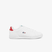 รองเท้าผ้าใบผู้ชาย MEN'S CARNABY CUP LEATHER SNEAKERS - WHITE, NAVY & RED