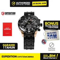 Jam Tangan Analog Pria Expedition EXF6720MCB Series Black Rose Gold