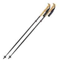 【KOMPERDELL】Carbon FXP 4 Summit Vario 輕量全碳纖快折軟木握把登山杖_單支/拐杖(194236310-S 黑)