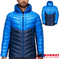 【瑞士 MAMMUT 長毛象】男款 Broad Peak IN 輕量保暖防風防潑連帽羽絨外套/1013-00260-50511 海洋藍/冰藍