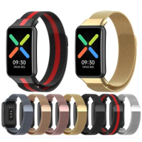 Magnetic Loop Strap For OPPO watch free Wrist Replacement Stainless Steel Bracelet for OPPO watch free Wristbands Correa