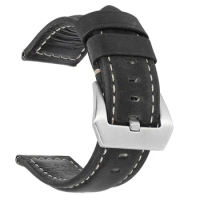 Genuine Leather Bracelets For Panerai Pam111 441 SEIKO TISSOT Watch Band Men's Crazy Horse Leather Watch Strap 22 24 26mm