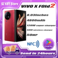 Origina NFC VIVO X Fold2 VIVO X Fold 2 Smartphone 8.03'' 2K E6 AMOLED Snapdragon 8Gen2 4800mAh 120W Charge 50W Wireless 50MP