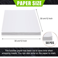 Sublimation White Butcher Paper  Butcher Paper Sheets Square Meat Sheet Precut Butcher Paper No Wax 