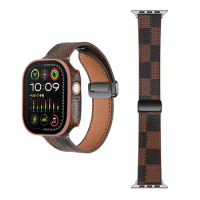 Luxury Watch Bands Compatible With Apple Watch Band 38mm 40mm 41mm 42mm 44mm 45mm,Designer Retro Leather Band Strap Classic Band