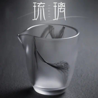 Ink Colored Glaze Justice Cup - Harmony Glass Large Heat-resistant Japanese Tea Dispenser Tea Sea Fair Cup Tea Set