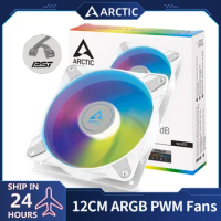 ARCTIC P12 ARGB Case Fan 120mm PWM Intelligent Temperature Control Silent Cooling Fan for Computer Case CPU Air Cooling Radiator