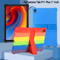 For Lenovo Tab P11 Plus 11 inch TB-J607F Kids Safe Shockproof Silicone Cover For Tab P11 Pro J706F Tablet Case Protective Sleeve