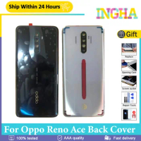 Original New Back Glass For Oppo Reno Ace Back Battery Cover Rear Door Housing Panel Case PCLM10 With Camera Lens Replacement