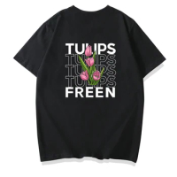 Freenbecky Same T-shirt Top Tulip Design Premium Short Sleeve T-shirt Large Loose Hooded Long Sleeve Sweater Hoodie GL Girl