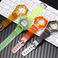 Watch Accessories Resin Strap Watch Case Suitable for Casio DW 6900 DW6600 DW3230 Men's Women Sports Waterproof Rubber Watchband