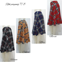 Rok Pendek Payung Motif Kotak Dengan List Berwarna Terbaru / Rok Payung Wanita Pendek Motik Kotak