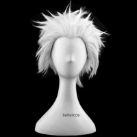 Fate Stay Night Go Extra Archer Emiya Cosplay Wigs Short Silvery White Heat Resistant Synthetic Hair Wig + Wig Cap