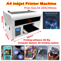 LY A4 Full Automatic Flatbed Photo UV DTG Inkjet Printer Machine Infrared Ray Measure 2880 DPI Printing Max Work Size 200X300mm