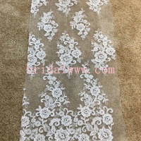 LV0267BCL quality beaded bridal lace fabric off white light ivory