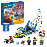 【LEGO 樂高】城市系列 60355 水上警察偵察任務(玩具船 警察遊戲 DIY積木)