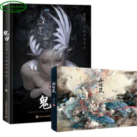 Ghost dao WLOP Personal Illustrator Collection drawing book + Luohuangji Magical beast ink illustrat