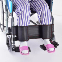 Wheelchair Leg Strap Black Wheelchair Foot Rest Restraint for Elderly Disabled Legs Restraining Safety Fixation Strip Brace