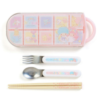 【震撼精品百貨】Little Twin Stars KiKi&La 雙子星小天使~魔法系列日本製抽屜式餐具組#30736