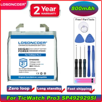 LOSONCOER 800mAh SP492929SI For TicWatch Pro3 TicWatch Pro 3 4G Sports Smart Watch Battery WH11013