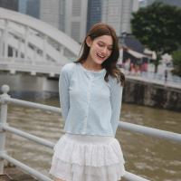 เสื้อคาร์ดิแกน Sweet Stripe Lace Cardigan