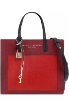Marc Jacobs Marc Jacobs Mini Grind Colorblock Leather Tote Bag in Pomegranate Multi M0016132