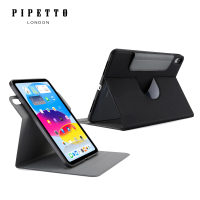 【Pipetto】2022 第5代 10.9吋 Rotating Folio 可旋轉側翻皮套 - 黑色(iPad Air 第5/4代)