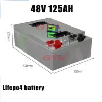 48V 200AH LIFEPO4 battery BMS 48V 180AH lithium battery 400AH, used for light solar RV energy storage inverter golf car camping