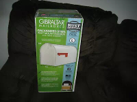 Gibraltar Mailboxes Elite Steel Large Residential Post Mount Mailbox, White