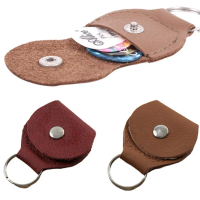 Sarung Pilihan Gitar, 1 Keping, Dompet Syiling, Kulit Tiruan Hitam, I4B9