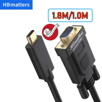 USB C to VGA Cable for Iphone 15 Pro Max USB 3.1 Type C to VGA Monitor video adapter for Apple Macbook Pro Mac Mini Dell Lenovo
