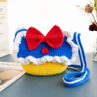 Snow white DIY Crochet Bag rajut hand made kit paket merajut pouch tas selempang rajut mickey minnie