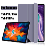 For Lenovo Tab P11 Pro Smart Tablet Case TB- J706F &amp; Lenovo Tab P11 TB-J606F Magnetic Tri-Fold Stand P11 Plus J607F Tablet Cover