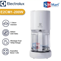 Coffee Maker Electrolux Kapasitas 1,25 Liter E2CM1-200W / E2CM1200W Garansi Resmi