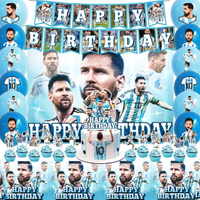 Soccer Birthday Party Decorations Football Happy Birthday Banner Backdrop Tablecloth Soccer Cupcake 