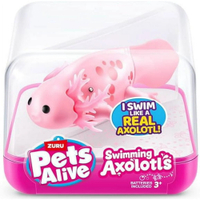 ZURU Pets Alive Swimming Axolotl Teal Interactive RoboticBath Pool Toy Realistic Swimming Action 3+