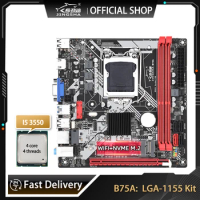 B75 LGA 1155 Motherboard Kit With I5 3550 Processor Support 16GB DDR3 Memory LGA 1155 Set Plate Placa Mae Support WIFI NVME M.2