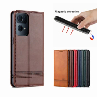 Luxury magnetic attraction case for OPPO Reno 7 Pro 5G Reno7 Pro 5G simplicity phone cover wallet case card slots quality AZNS