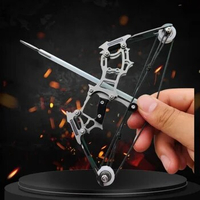 Mini Bow and Arrow Miniature Bow and Arrow Composite Bow Pulley Bow Reverse Bow Stainless Steel Archery Weapon Small Bow