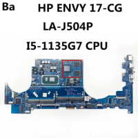 For HP ENVY 17-CG Laptop Motherboard GPT70 LA-J504P CPU I5-1135G7 N18S-G5-A1 2G Notebook Mainboard