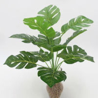 Artificial Plants Tropical Monstera Palm Leaves Simulation Leaf Party Garden