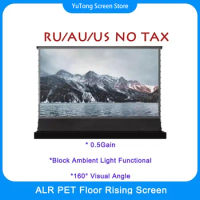72 inch ALR CLR PET Crystal Floor Rising Screen Ultra Short Throw Projection Screen Motorized Rising Screen For ust Projector