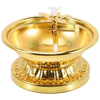 Oil Lamps Indoor Use Ghee Lamp Butter Lamp Holder Buddha Votive Tealight Holder Golden Cup Oil Lamp Tibetan Oil