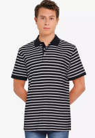 French Connection Popcorn Breton Stripe Short Sleeves Polo Shirt