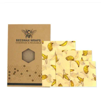 Beeswax Wrap Set Eco Friendly Kitchen Wrap Replacement Organic Natural Bees Wax Reusable Beeswax Food Wraps