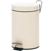 《KELA》簡約腳踏式垃圾桶(米3L) | 回收桶 廚餘桶 踩踏桶