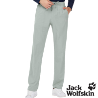【Jack wolfskin 飛狼】男 鬆緊設計涼感休閒長褲 登山褲『岩灰』
