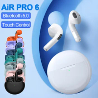 Air Pro6 Tws Smart Touch Control Wireless Headphones Bluetooth 5.2 Earphones Pods Sport Earbuds Music Headset for Allsmartphones