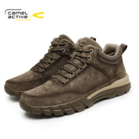 Camel Active Men Outdoor Sneakers Lace-up Autumn New Breathable Man Genuine Leather Men's Trend Casual Shoes DQ120190